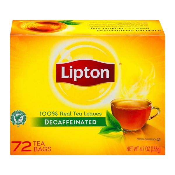 Lipton Decaf Tea Bags Box Of 72 72/Bx