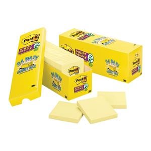 3 in x 3 in Super Sticky Note Canary Yellow 90 Sheets/Pad 24/Pack 24/Pk