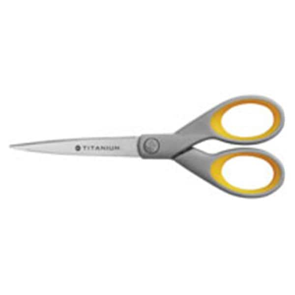 Westcott Titanium Bonded Scissors 7" Pointed Gray/Yellow Ea