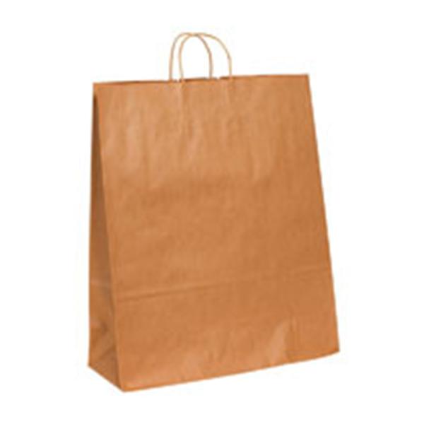 Kraft Paper Shopping Bags 19.25 in x 16 in x 6 in 200/Pack 200/Pk