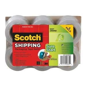 Packaging Tape 1.5 in Core 1 7/8 in x 25 Yd 6/Pack 6/Pk