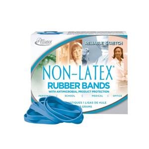 Alliance Latex-Free Antimicrobial Rubber Bands #64 Cyan Blue 40/Pk