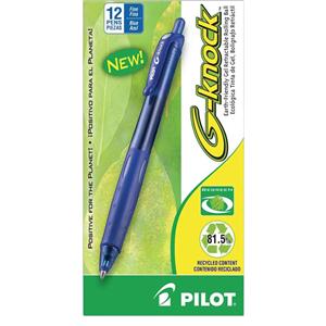 Pilot Gel Rollerball Pen Fine Point 0.7 mm Blue Barrel Blue Ink 12/Pk