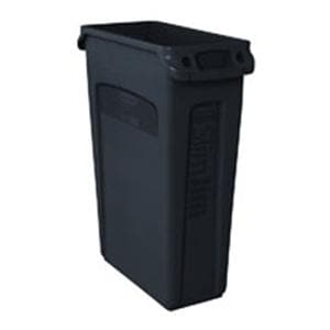 Rubbermaid Commercial Slim Jim Waste Receptacle 23 Gallons Black Ea