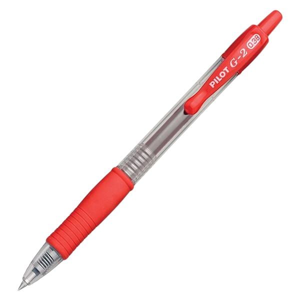 G-2 Gel Pen Ultra Fine Point 0.38 mm Red 12/Pack 12/Pk