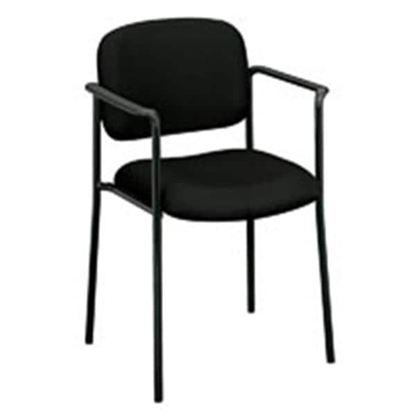 Basyx Stack Guest Chair with Arms Black Ea