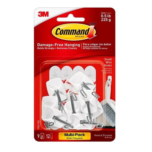 3M Command Wire Hooks Small 9/Pack 9/Pk