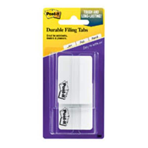 Post-it Durable Tabs 2" White Pad Of 50 Flags 50/Pk