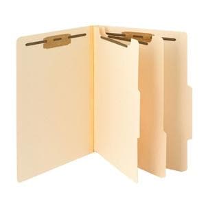 Smead Manila Classification Folders 2 Dividers Letter Size 10/Box 10/Bx