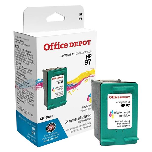 OD297A (HP 97) Remanufactured Tricolor Ink Cartridge Ea