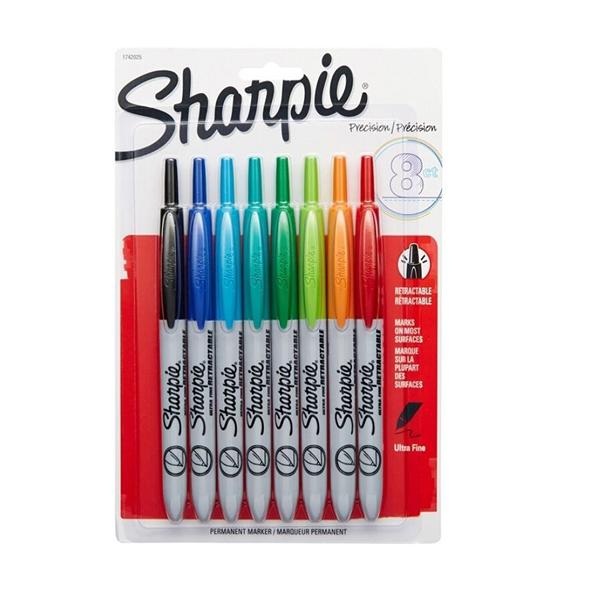 Sharpie Permanent Marker Ultra-Fine Point Asst 8/Pack 8/Pk