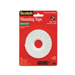 Scotch Permanent Heavy-Duty Mounting Tape 1" x 125" Ea