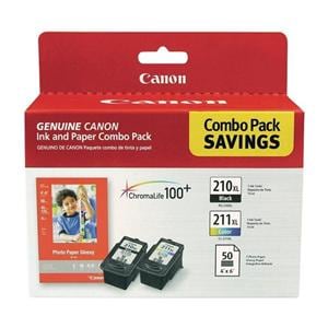 Canon PG-210XL/CL-211XL Ink & 50-Sheet Paper Combo Pack 2973B004 Ea