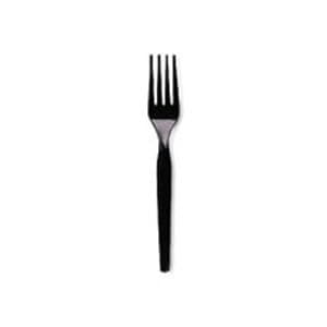 Dixie Medium/Heavyweight Utensils Forks Black 100/Box 100/Bx