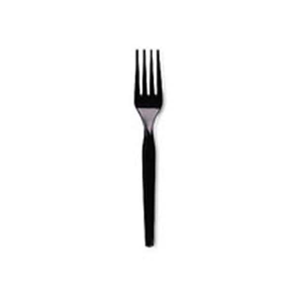 Dixie Medium/Heavyweight Utensils Forks Black 100/Box 100/Bx