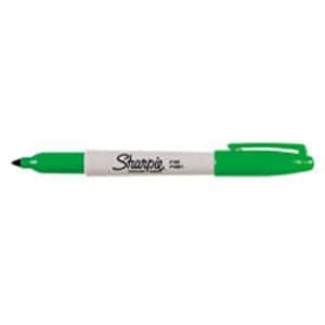 Sharpie Permanent Fine-Point Markers Green 12/Pack 12/Pk