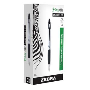 Z-Grip Max Ballpoint Pen Medium Point 1.0 mm Black 12/Pack 12/Pk