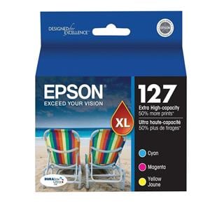 Epson 127 T127520-S DuraBrite Ultra Tricolor Cartridge 3/Pack 3/Pk