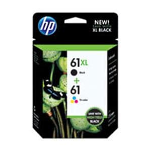 HP 61XL/61 Blk/Tricolor Orig Ink Crtrdgs CZ138FN 2/Pk 2/Pk