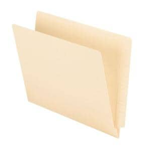 2-Ply End-Tab Folder Ltr Size Straight Cut Tab Manila 100/Box 100/Bx