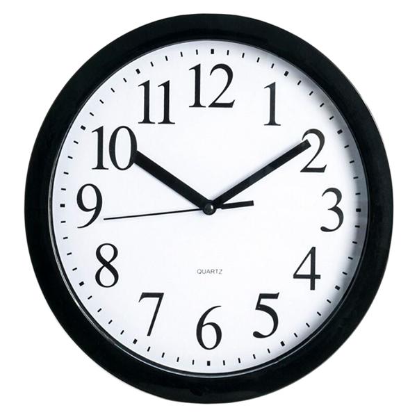 Realspace Round Quartz Analong Wall Clock 9" Black Ea