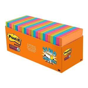 3 in x 3 in Super Sticky Note Rio 70 Notes/Pad 24/Pack 24/Pk