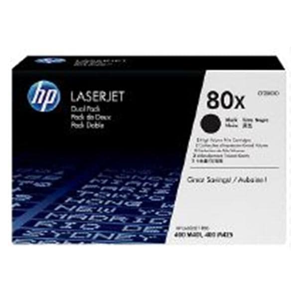 HP 80X Black Original Toner Cartridges (CF280XD) 2/Pack 2/Pk