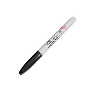 Sharpie Permanent Fine-Point Markers Black/Pink Ribbon 12/Pack 12/Pk