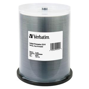 Verbatim CD-R 700MG 52X White Printable 100/Pk 100/Pk