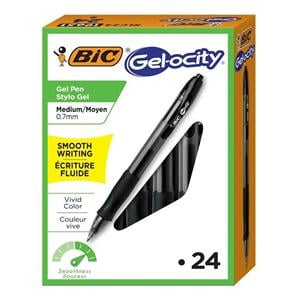 Pen Velocity Retract Gel Black 24/Pk 24/Pk