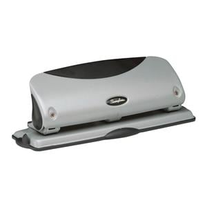 Swingline Easy View 3-Hole Punch, Black/Silver Ea