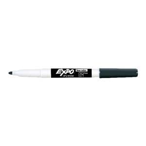 Expo Low-Odor Dry-Erase Markers Fine Pt Black Pk/4 4/Pk