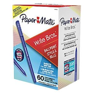 Paper Mate Ballpoint Sick Pen, Med Pt. 1.0mm Blue Barrel Blue Ink 60/Pk