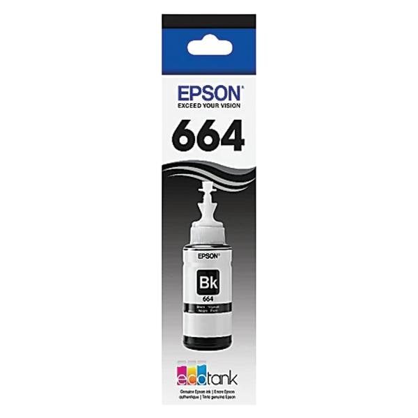 Epson 664 EcoTank Black Refill Ink Bottle T664120-S Ea