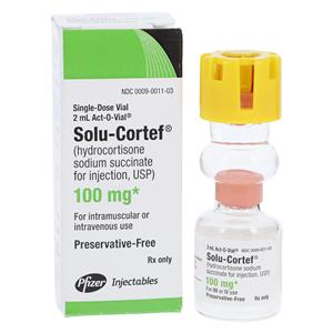 Solu-Cortef Injection 100mg PF SDV Act-O-Vial 2mL Each