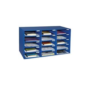 Pacon 70% Recycled Mailbox Storage Unit 15 Slots Blue Ea