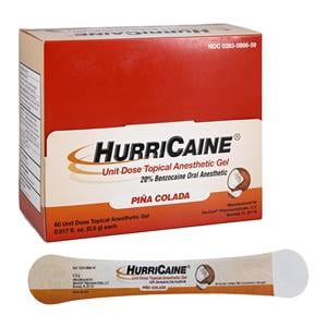 HurriCaine Topical Gel Unit-Dose Swabs Pina Colada Unit Dose 60/Bx