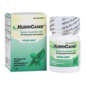 HurriCaine Topical Anesthetic Gel Fresh Mint 1oz/Jr, 12 JR/CA