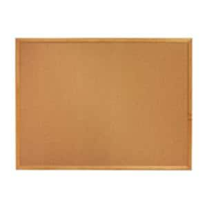 Quartet Natural Cork Bulletin Board w/ Oak Frame 4 ft x 6 ft 1/PK