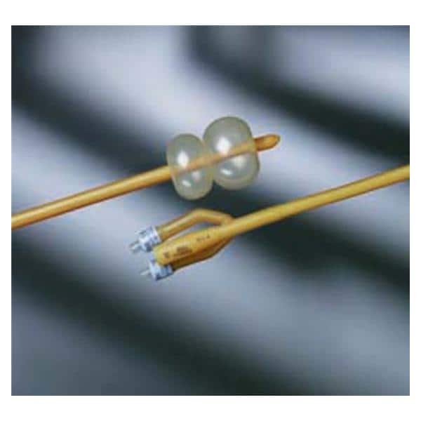 Catheter Foley Lubricath 22Fr 30cc Long Coude Tip Rubber 3-Way 12/Ca