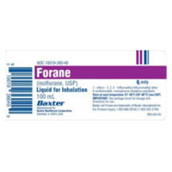 Forane Inhalation Solution 99.9% Bottle 100mL 6/Package