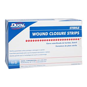 Wound Closure Strip Non-Woven Fibers 1/4x1-1/2" Breathable Transparent 300/Bx, 4 BX/CA