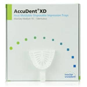 AccuDent XD Disposable Edentulous Tray Perforated 10 M Upper Refill Pack 12/Pk