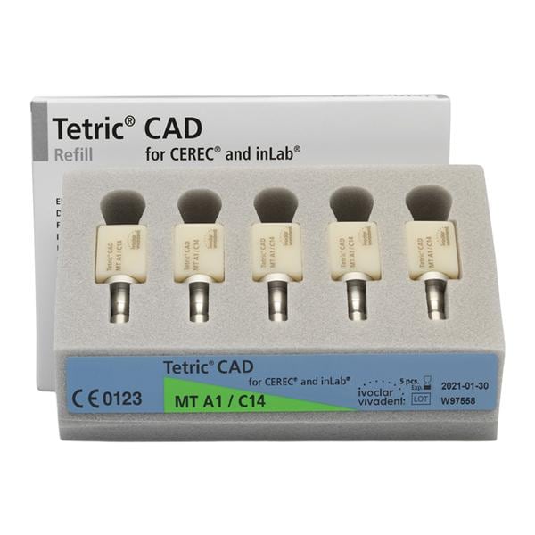 Tetric CAD MT Milling Blocks C14 A1 For CEREC 5/Pk