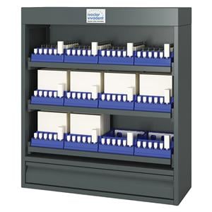 Ivoclar Vivadent Block Locker Storage Cabinet Large Grey / Neon Blue