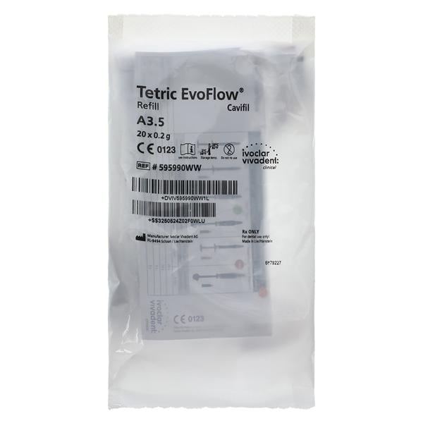 Tetric EvoFlow Flowable Composite A3.5 Enamel Cavifil Refill 20/Bx