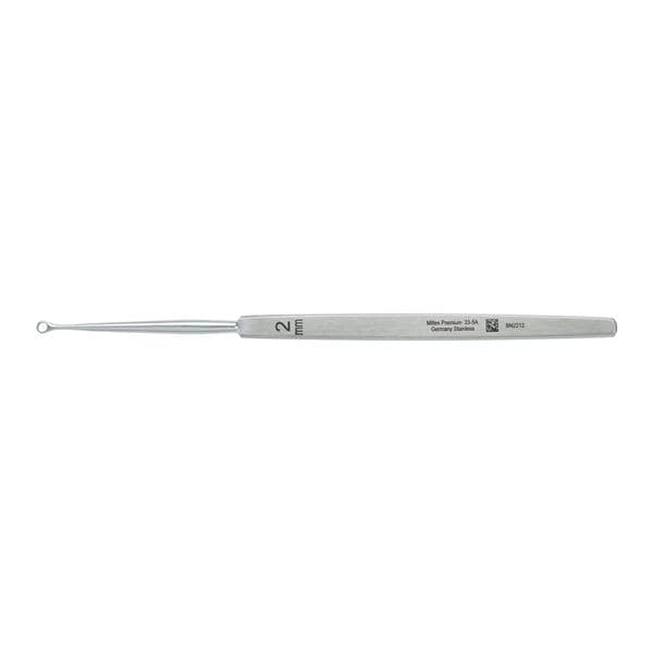 Fox Dermal Curette 2mm 5-1/2" Stainless Steel Ea