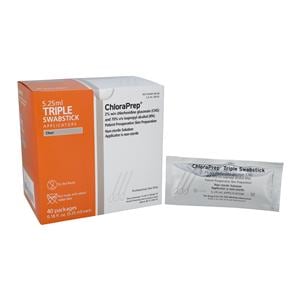 ChloraPrep Prep Swabstick CHG/Alc 3s 5.25mL