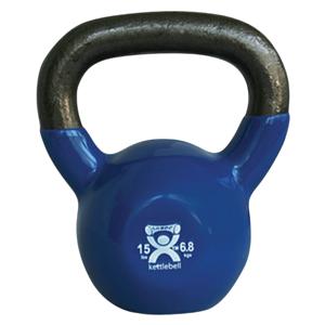 CanDo Weight Kettlebell 15lb Vinyl Blue