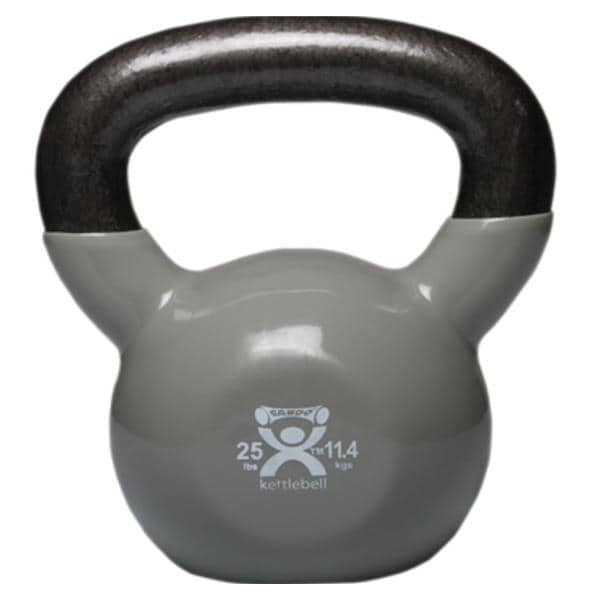 CanDo Weight Kettlebell 25lb Vinyl Silver